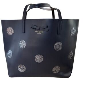 Kate Spade Navy Dewey Street Little Len Leather Tote